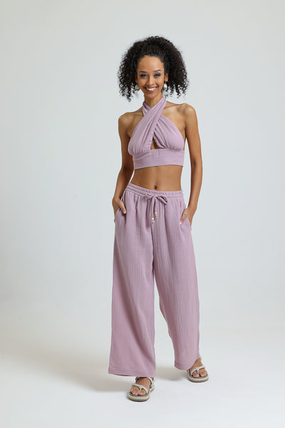Kardeş Loungewear Top and Pants in Canyon Rose, Luxury 100% Soft Cotton  Gauze