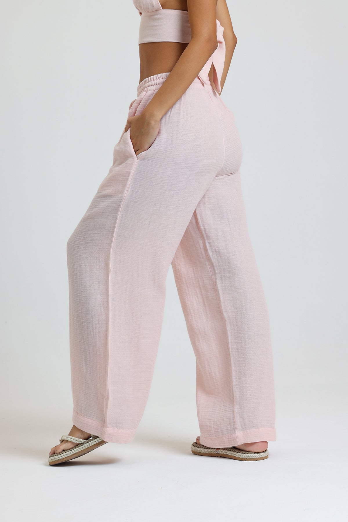 Alessio de Sole 100% Cotton Dusty Rose Trousers - Women