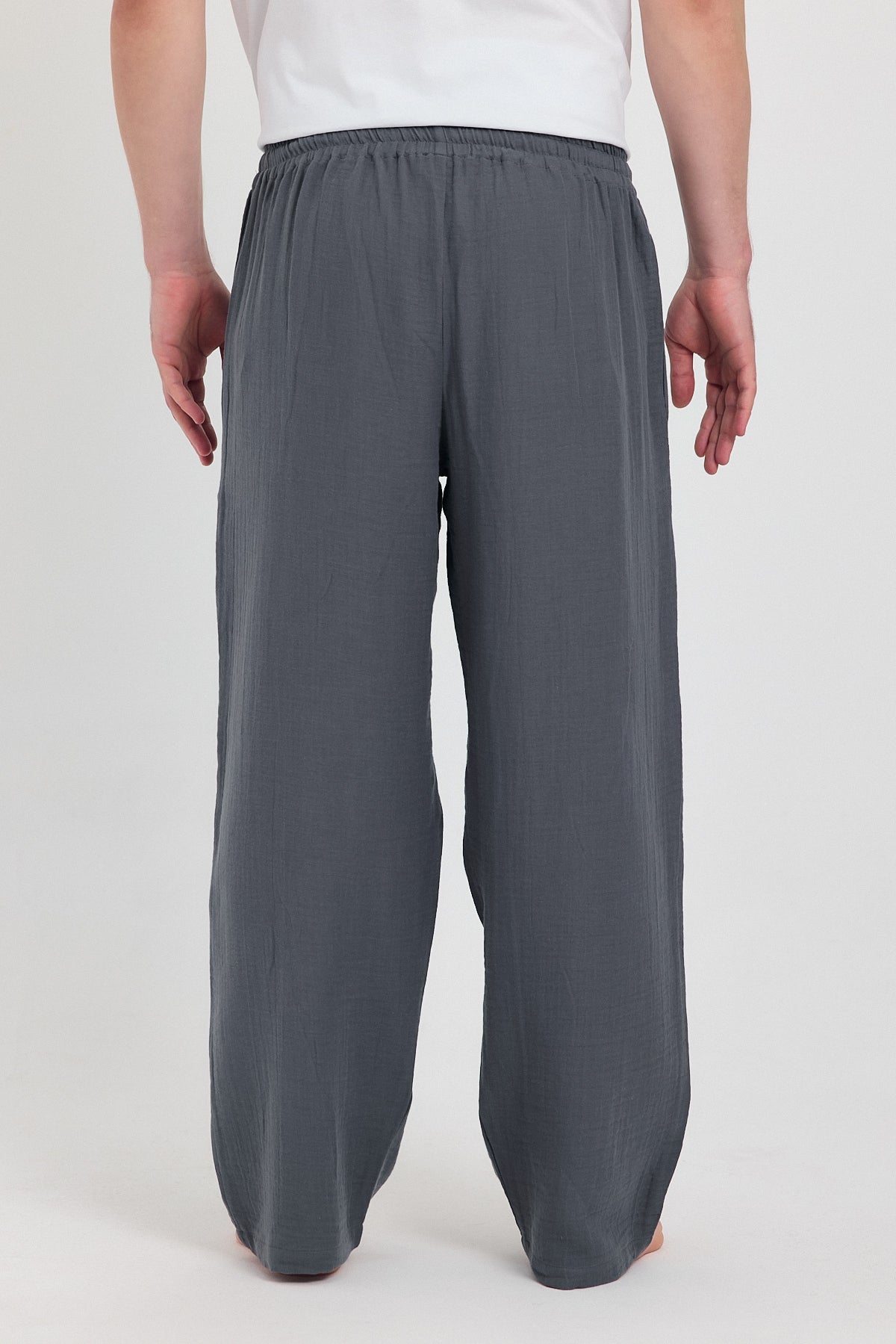 Alessio de Sole 100% Cotton Dark Grey Trousers - Men