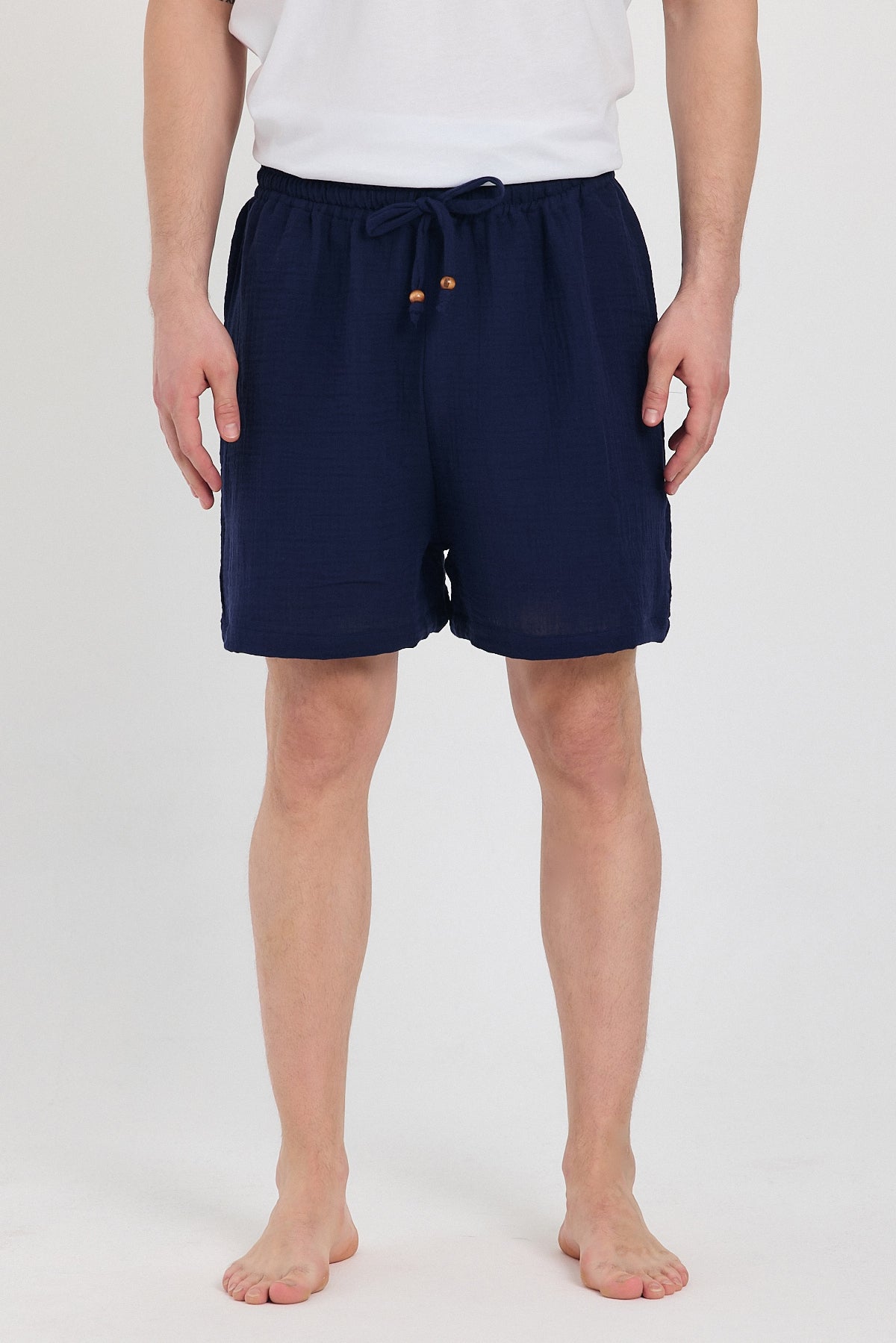 Alessio de Sole 100% Cotton Navy shorts - Men
