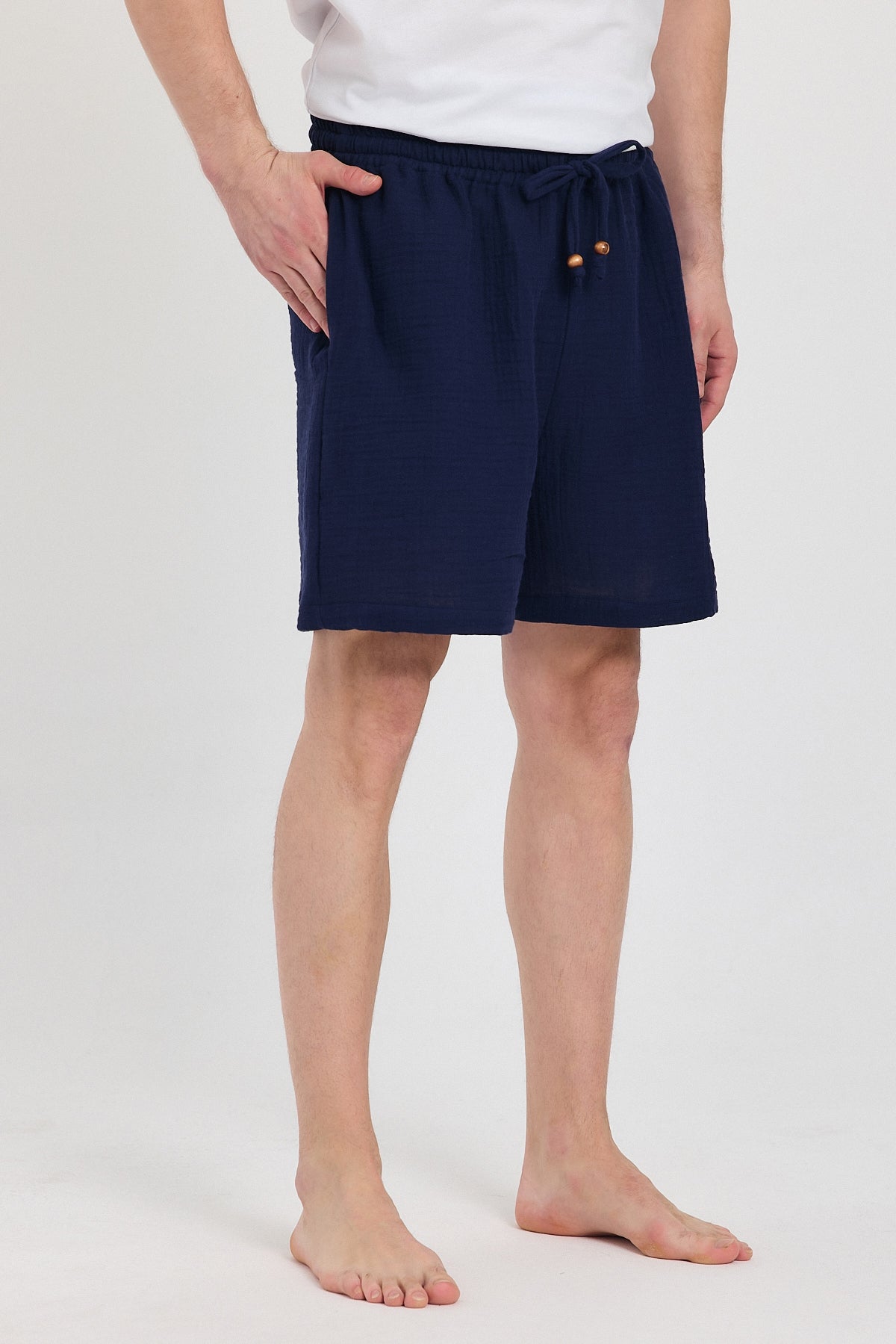 Alessio de Sole 100% Cotton Navy shorts - Men