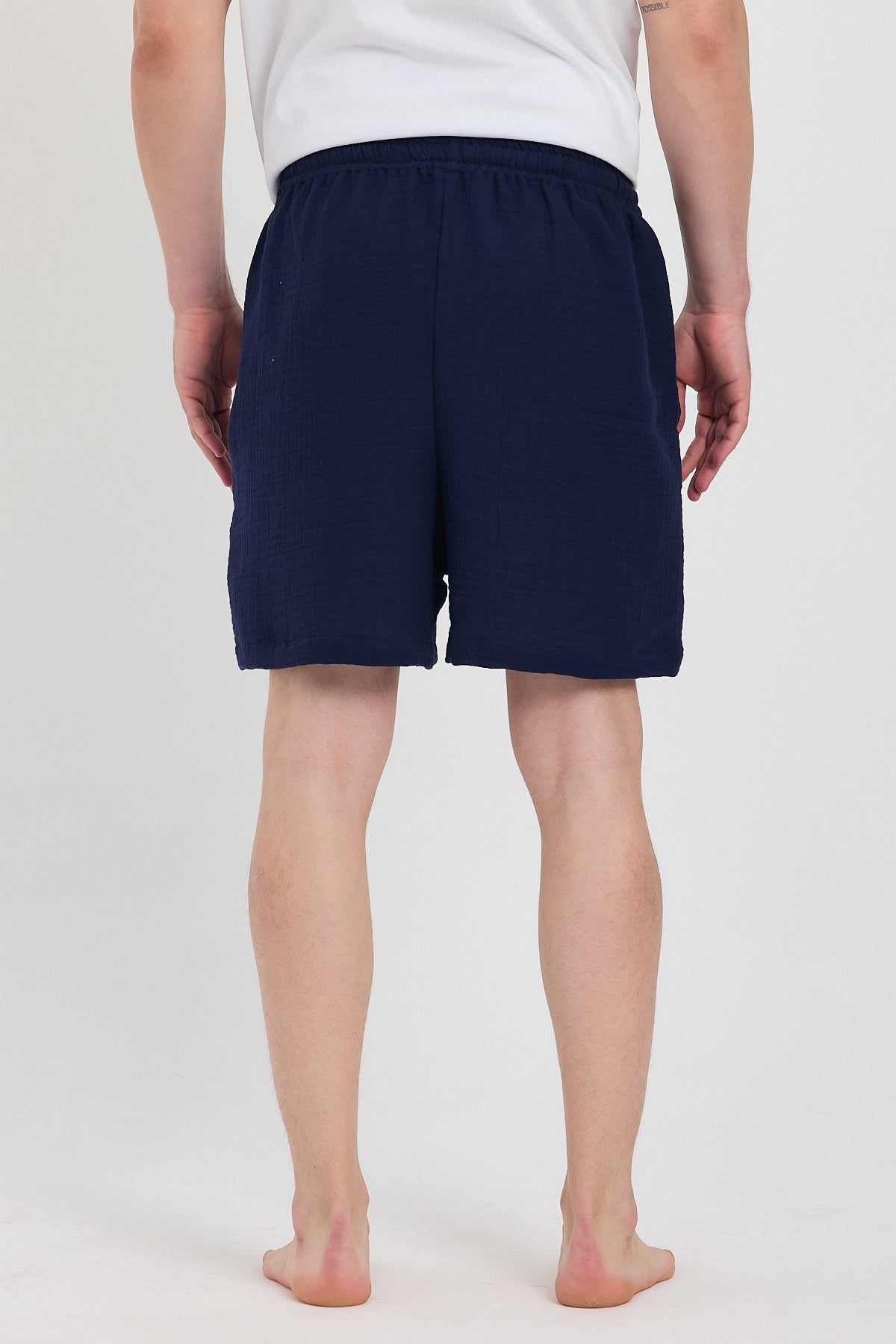 Alessio de Sole 100% Cotton Navy shorts - Men