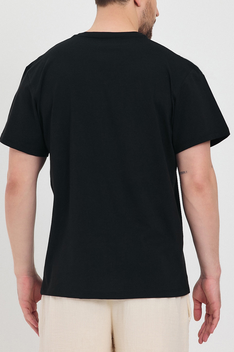 Alessio de Sole 100% Cotton Black Basic T-Shirt- Men