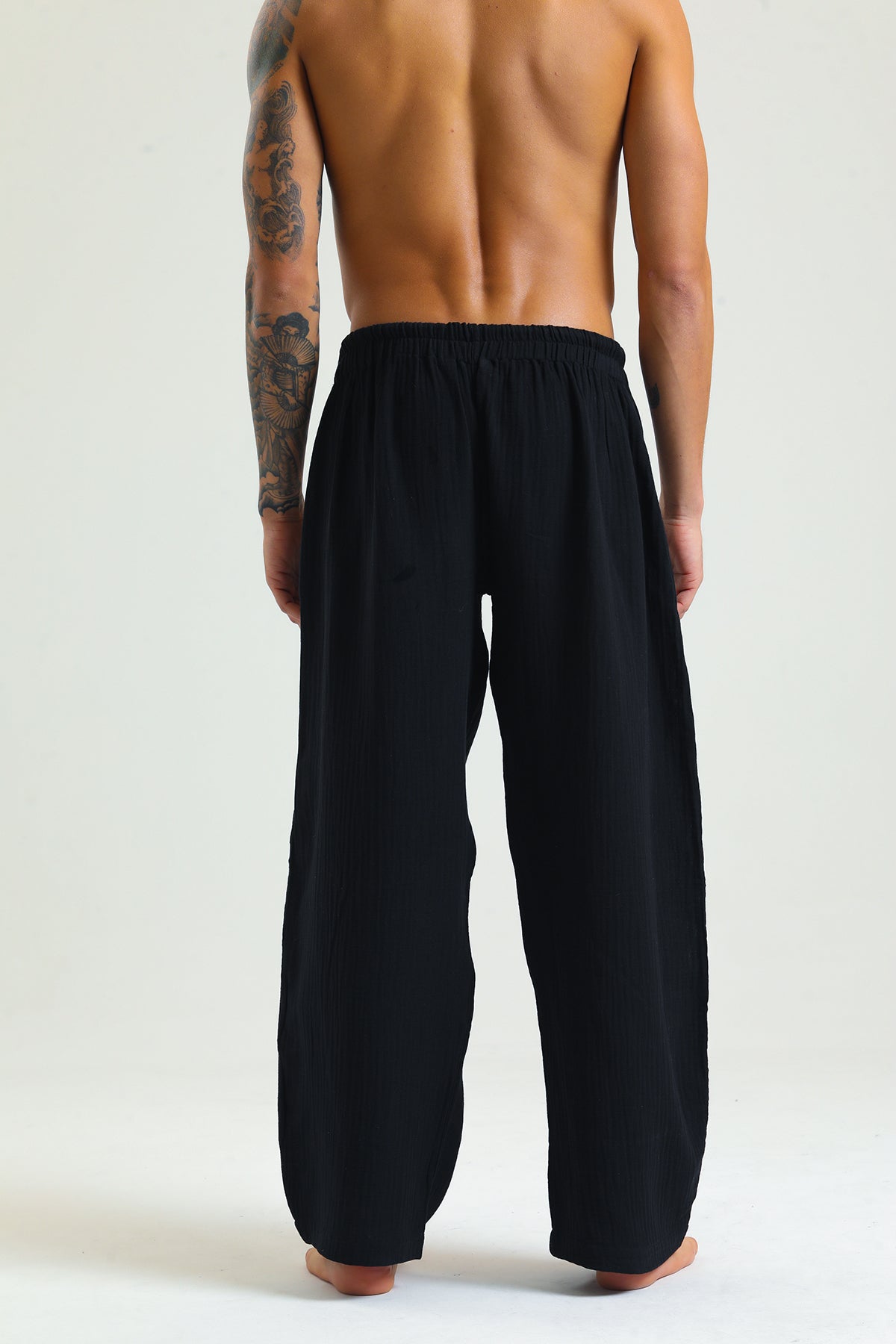Alessio de Sole 100% Cotton Black Trousers - Men
