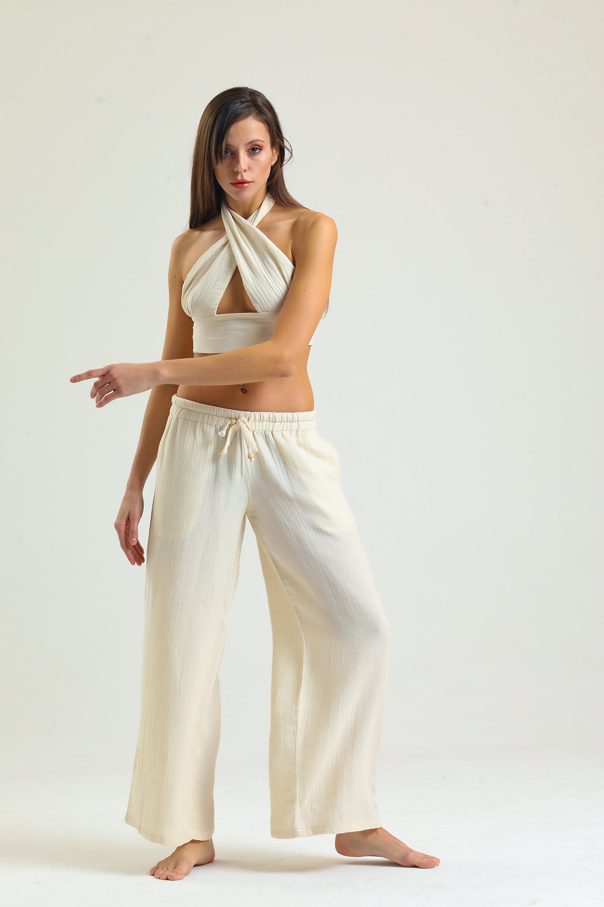 Alessio de Sole 100% Cotton Beige Top - Women