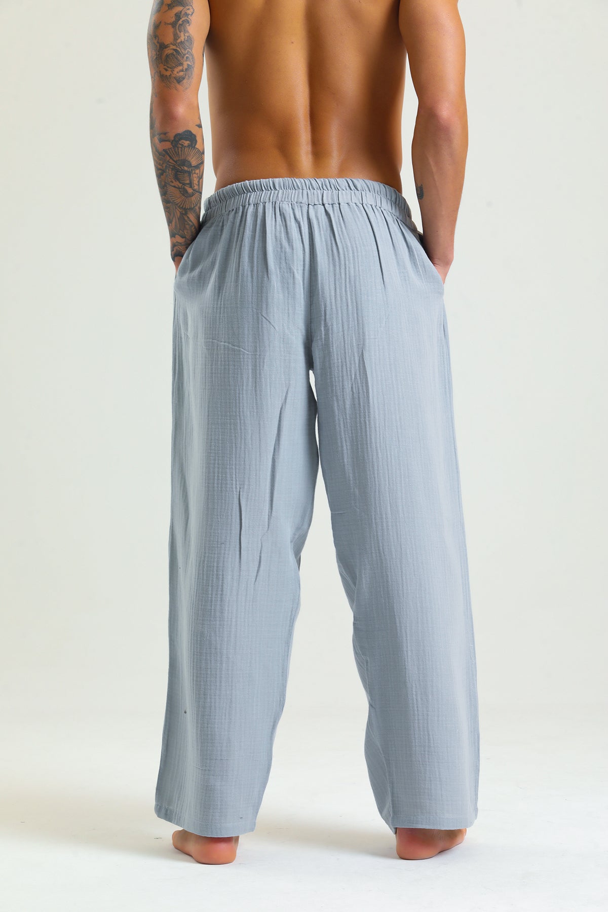 Alessio de Sole 100% Cotton Grey Trousers - Men