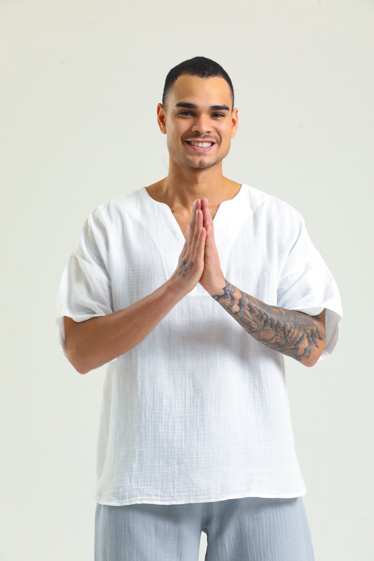 Alessio de Sole 100% Cotton White Shirt - Men