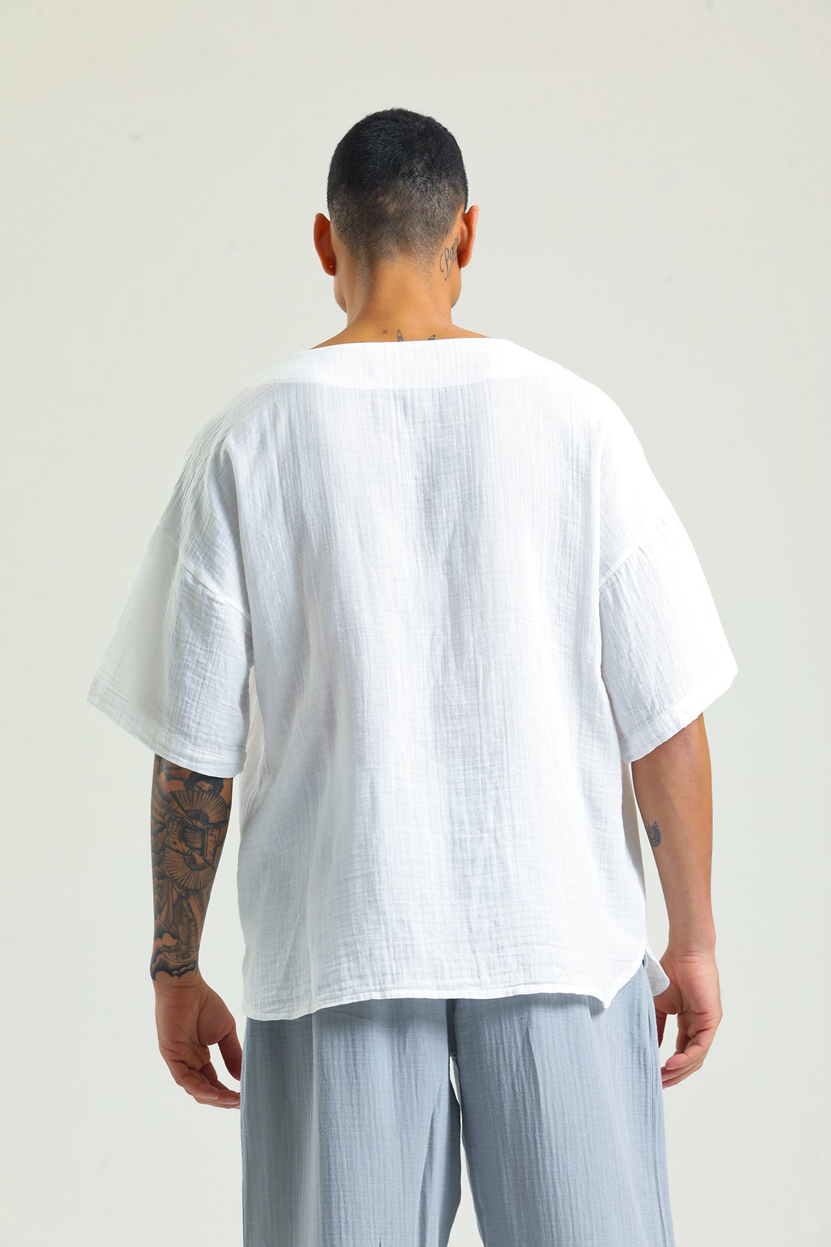 Alessio de Sole 100% Cotton White Shirt - Men